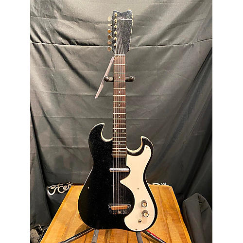 Silvertone 1964 1448 Solid Body Electric Guitar black sparkle