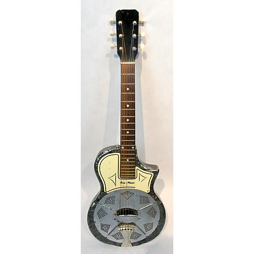 National 1964 Reso-phonic Acoustic Electric Guitar Silver