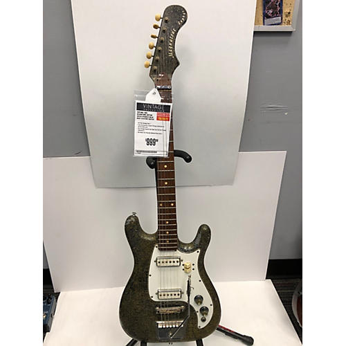 Magnatone 1965 Zepyhr Solid Body Electric Guitar Green Sparkle