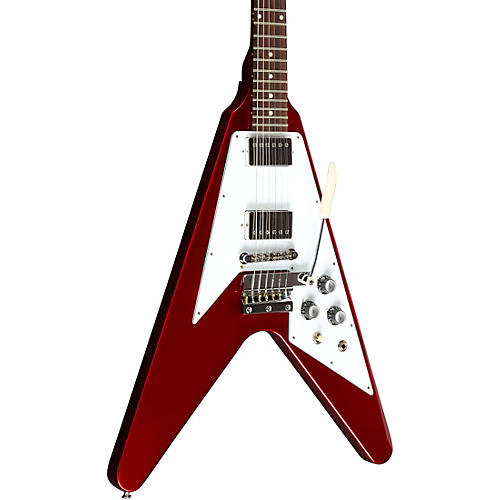 Gibson Custom 1967 Mahogany Flying V Reissue With Maestro Vibrola Electric Guitar Sparkling Burgundy