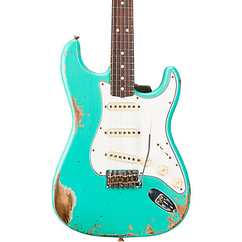 Fender Custom Shop 1967 Stratocaster Heavy Relic Electric Guitar Aged Sea Foam Green