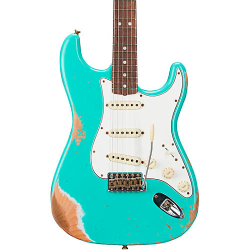 Fender Custom Shop 1967 Stratocaster Heavy Relic Electric Guitar Aged Sea Foam Green