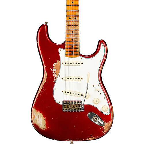 Fender Custom Shop 1969 Stratocaster Heavy Relic Quartersawn Maple Neck Electric Guitar Aged Candy Apple Red