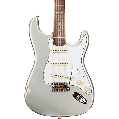 Fender Custom Shop 1969 Stratocaster Journeyman Relic Electric Guitar Masterbuilt by Greg Fessler Inca Silver