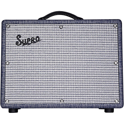 Supro 1970RK Keeley Custom 25W Tube Guitar Combo Amplifier Condition 1 - Mint Blue