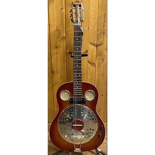 Conrad 1970s 1970s Resonator Acoustic Electric Guitar Cherry Sunburst