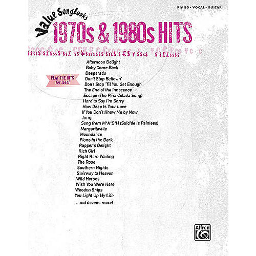 1970s & 1980s Hits (Value Songbooks Series) Piano/Vocal/Guitar Songbook Series Softcover by Various
