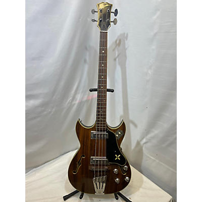 Teisco 1970s Apollo Semi-hollow Bass Guitar Electric Bass Guitar