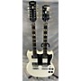 Vintage Ventura 1970s Double Neck Solid Body Electric Guitar White