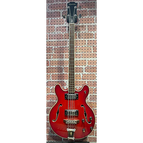 Epiphone 1970s EA-260 Electric Bass Guitar Crimson Red Trans
