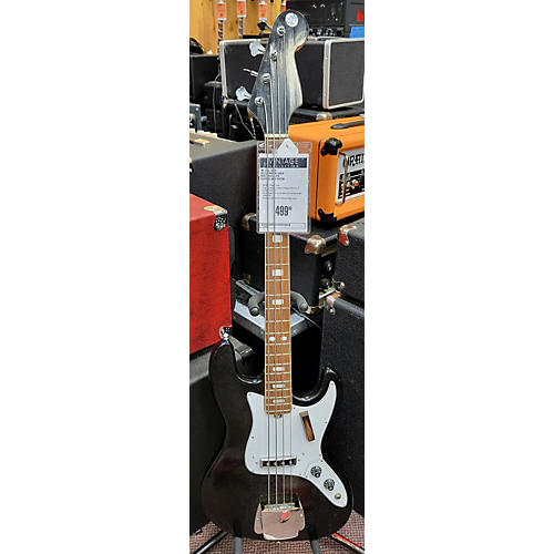 Silvertone 1970s MIJ SOLID BODY BASS Electric Bass Guitar Black
