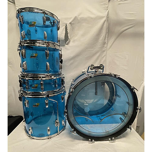 Ludwig 1970s Vistalite Drum Kit CLEAR BLUE