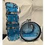 Vintage Ludwig 1970s Vistalite Drum Kit CLEAR BLUE
