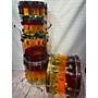 Vintage Ludwig 1970s Vistalite TEQUILA SUNRISE Drum Kit RED\ORANGE\YELLOW