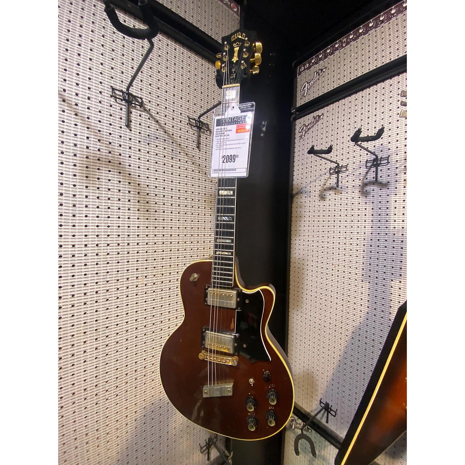 Vintage Guild 1973 M75 Solid Body Electric Guitar Natural Musician's