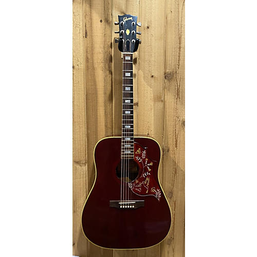 Gibson 1977 Hummingbird Custom Acoustic Guitar Wine Red