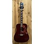 Vintage Gibson 1977 Hummingbird Custom Acoustic Guitar Wine Red