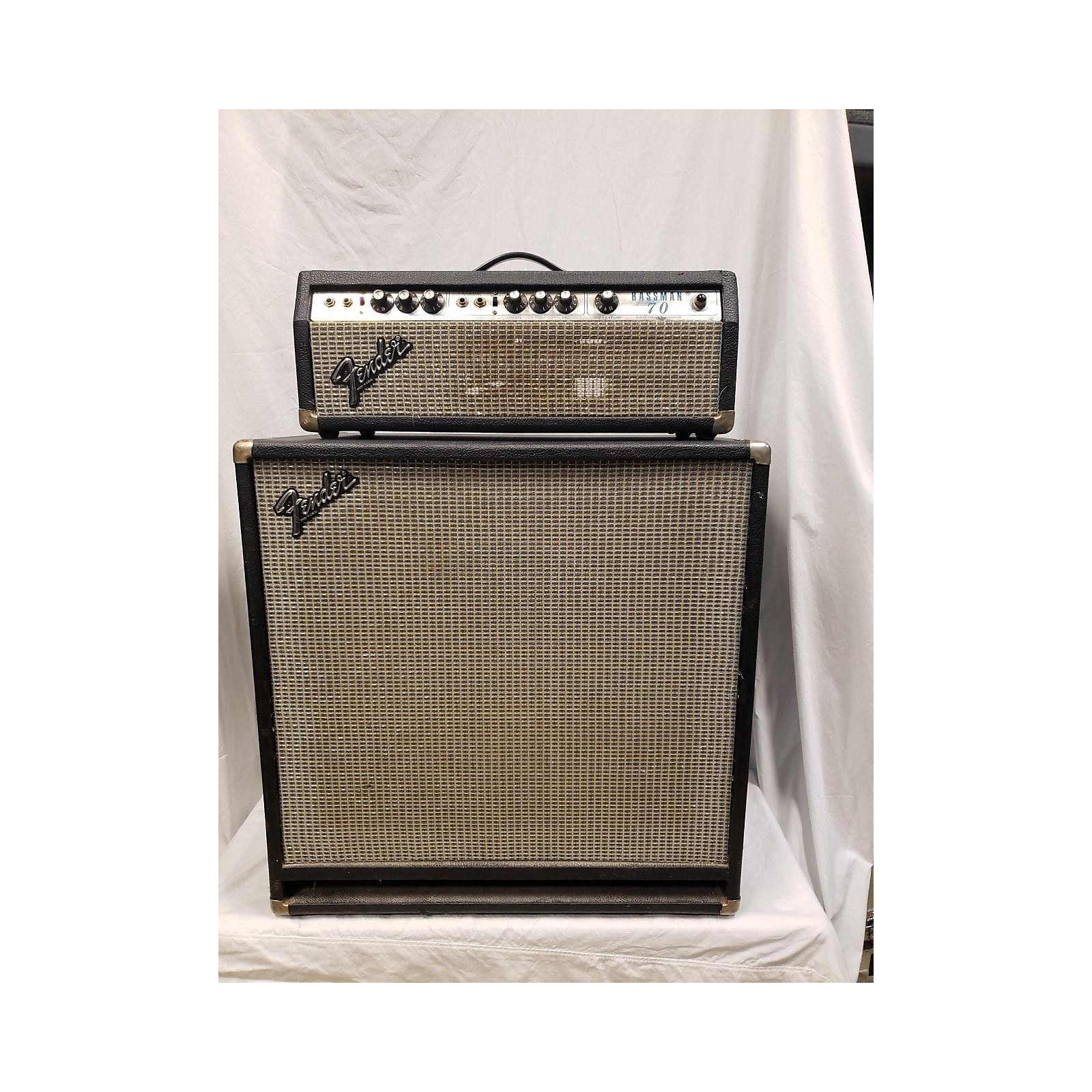 Vintage Fender 1979 Bassman 70 W Matching 1x15 Cab Tube Guitar Amp Head Musician S Friend