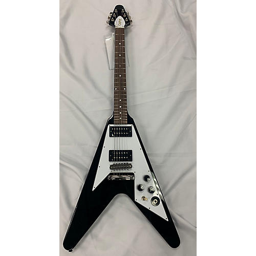 Epiphone 1979 Kirk Hammett Flying V Solid Body Electric Guitar Black