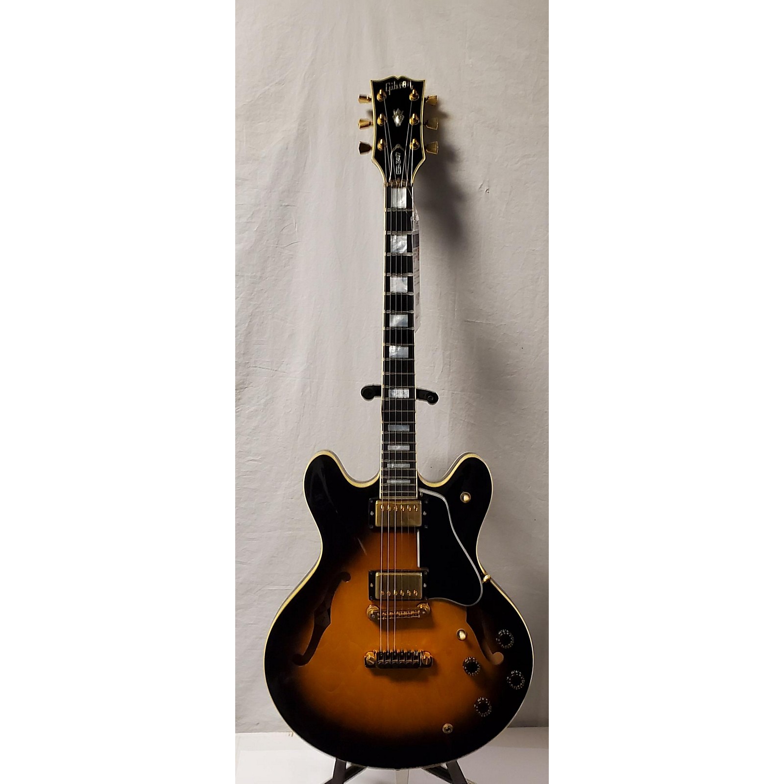 Vintage Gibson 1980 Es347 Hollow Body Electric Guitar Sunburst