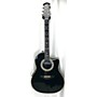 Vintage Ovation 1980s 1862 CUSTOM BALLADEER Acoustic Electric Guitar Black and White