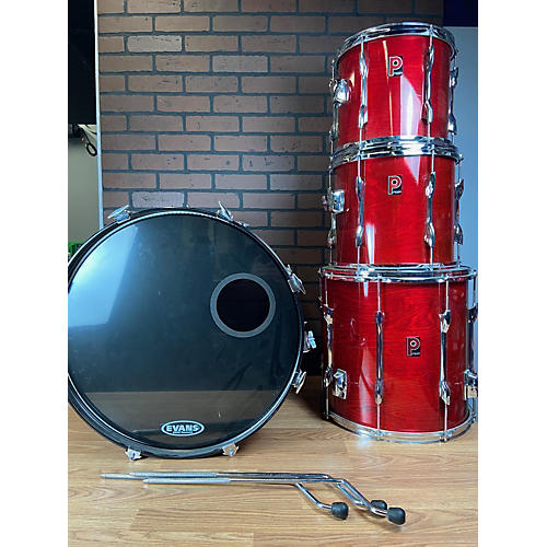 Premier 1980s Elite Shell Pack Drum Kit Vibrant Polychromatic Red