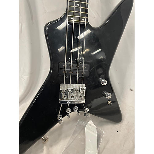 Kramer 1980s Headless Voyager Electric Bass Guitar Black
