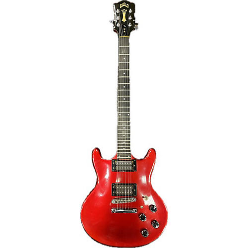 Guild 1981 M-80 Solid Body Electric Guitar Red