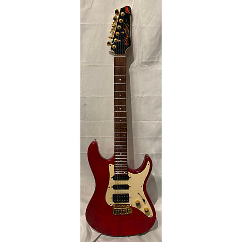 Valley Arts 1990s California Pro Solid Body Electric Guitar Trans Red