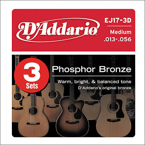 2-EJ17 Acoustic Guitar Phosphor Bronze Medium gauge with Free EXP17