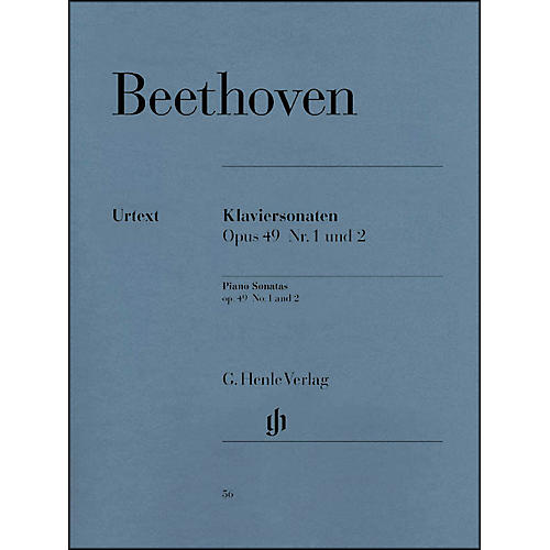 G. Henle Verlag 2 Easy Piano Sonatas: No. 19 in G Minor Op. 49, No. 1 and No. 20 in G Major Op. 49, No. 2 By Beethoven