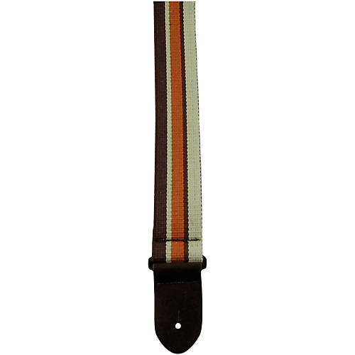 2 In. Cotton Guitar Strap with Leather Ends