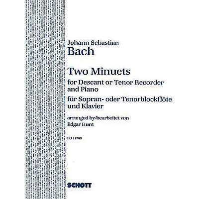 Schott 2 Minuets (Soprano or Tenor Recorder and Piano) Schott Series