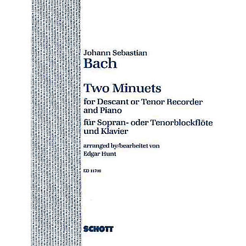 Schott 2 Minuets (Soprano or Tenor Recorder and Piano) Schott Series