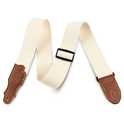Franklin Strap 2" Natural Cotton Guitar Strap with Leather Ends