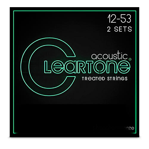 Cleartone 2 Pack Phosphor Bronze Acoustic Guitar Strings Light (12-53)