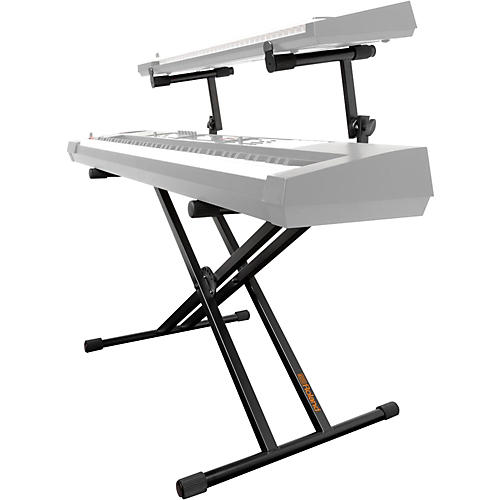 2 Tier Double X-Braced Keyboard Stand