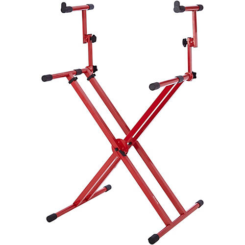 Gator GFW-KEY-5100XRED 2-Tier X-Style Keyboard Stand. Nord Red Condition 1 - Mint