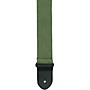 Perri's 2 in. Cotton Guitar Strap with Leather Ends Army Green