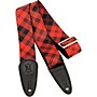 Levy's 2 in. Sublimation Plaid Guitar Strap Red Plaid 2 in.
