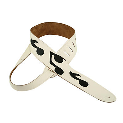 Perri's 2.5" Italian Leather Guitar Strap With Music Note