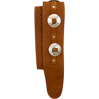 Perri's 2.5" Suede Guitar Strap with Conchos