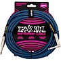 Ernie Ball 20' Braided Straight Angle Instrument Cable 20 ft. Black/Blue