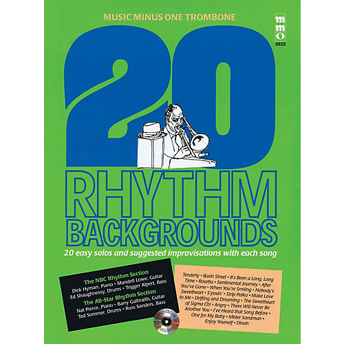 20 Rhythm Backgrounds (Music Minus One Trombone) Music Minus One Series Softcover with CD