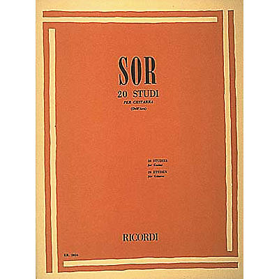 Ricordi 20 Studies for the Guitar Book