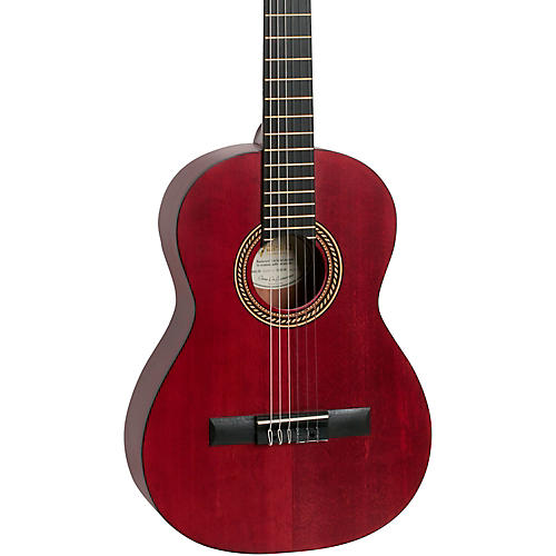 Valencia 200 Series 3/4 Size Classical Acoustic Guitar Condition 1 - Mint Transparent Wine Red