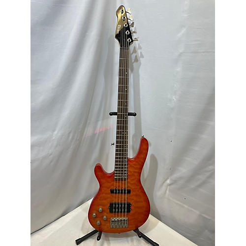 Davison 200 Series Left Handed Bass Electric Bass Guitar Orange