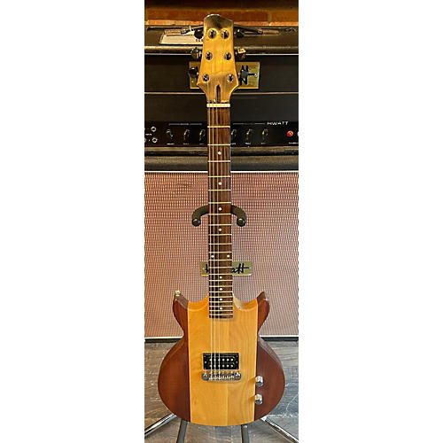 Miscellaneous 2000s GCA Double Cutaway 1Hum Hardtail Solid Body Electric Guitar Natural