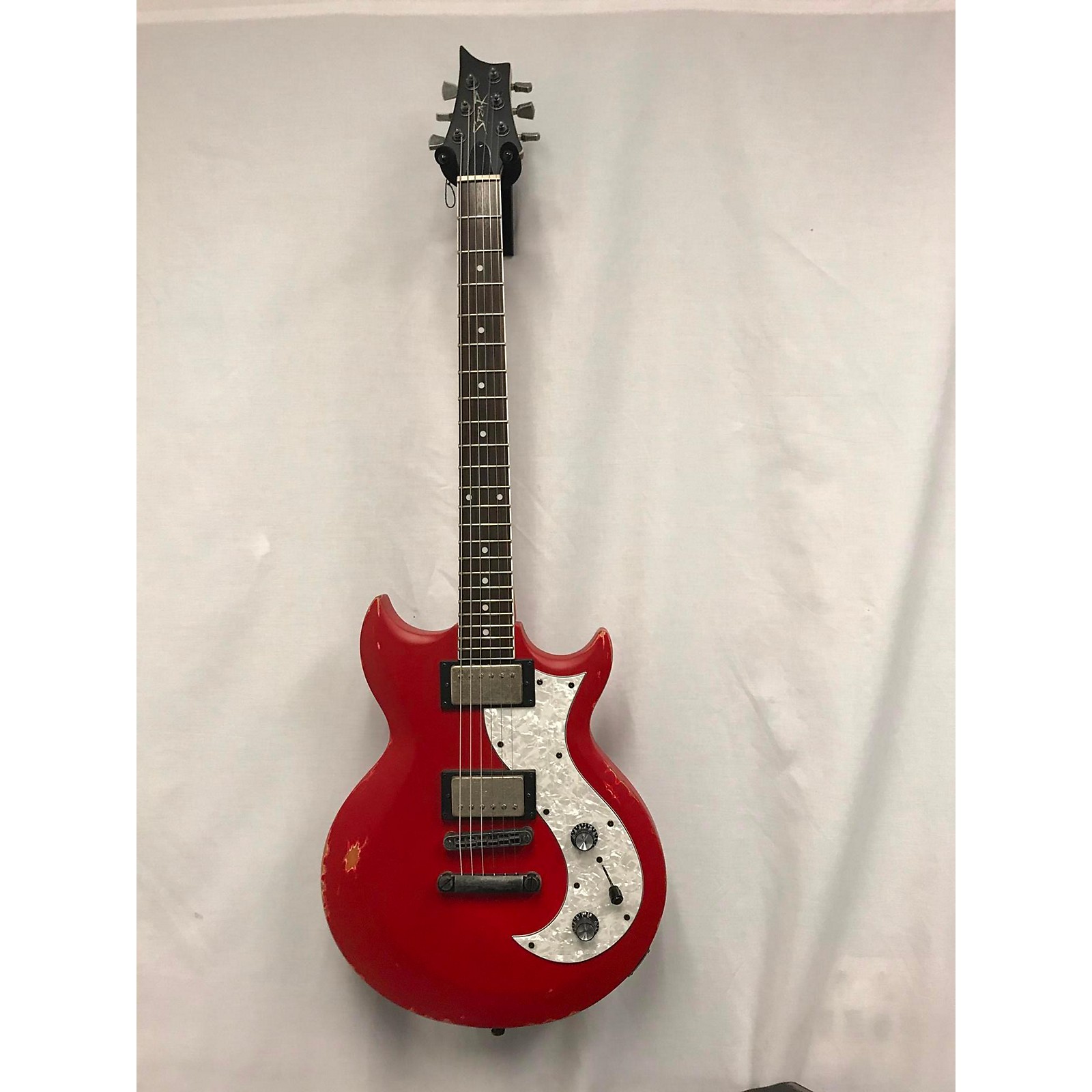 Used Spear 2001 S100 Solid Body Electric Guitar relic red Musician's