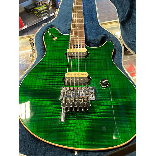 Peavey 2002 CUSTOM SHOP EVH FLAME SPECIAL W/ ROSEWOOD NECK. Solid Body Electric Guitar Green